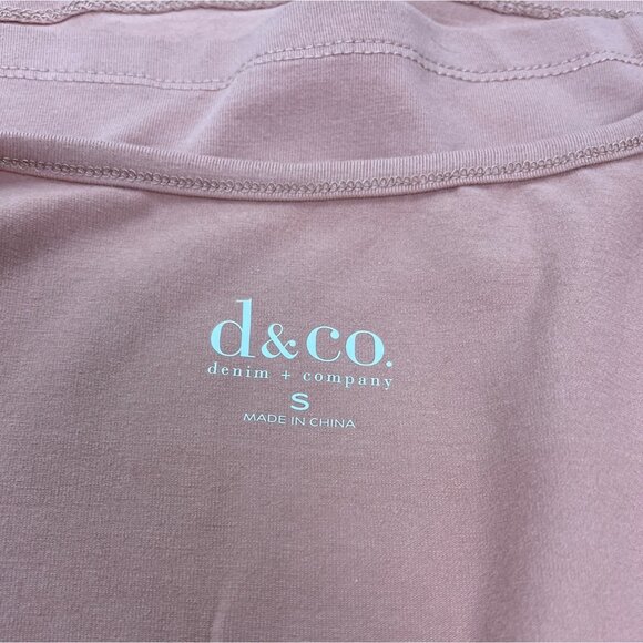 D&co. Women's 2-Piece Dusty Pink Lace Overlay & Sleeveless Tank Set Sz S - Picture 7 of 10